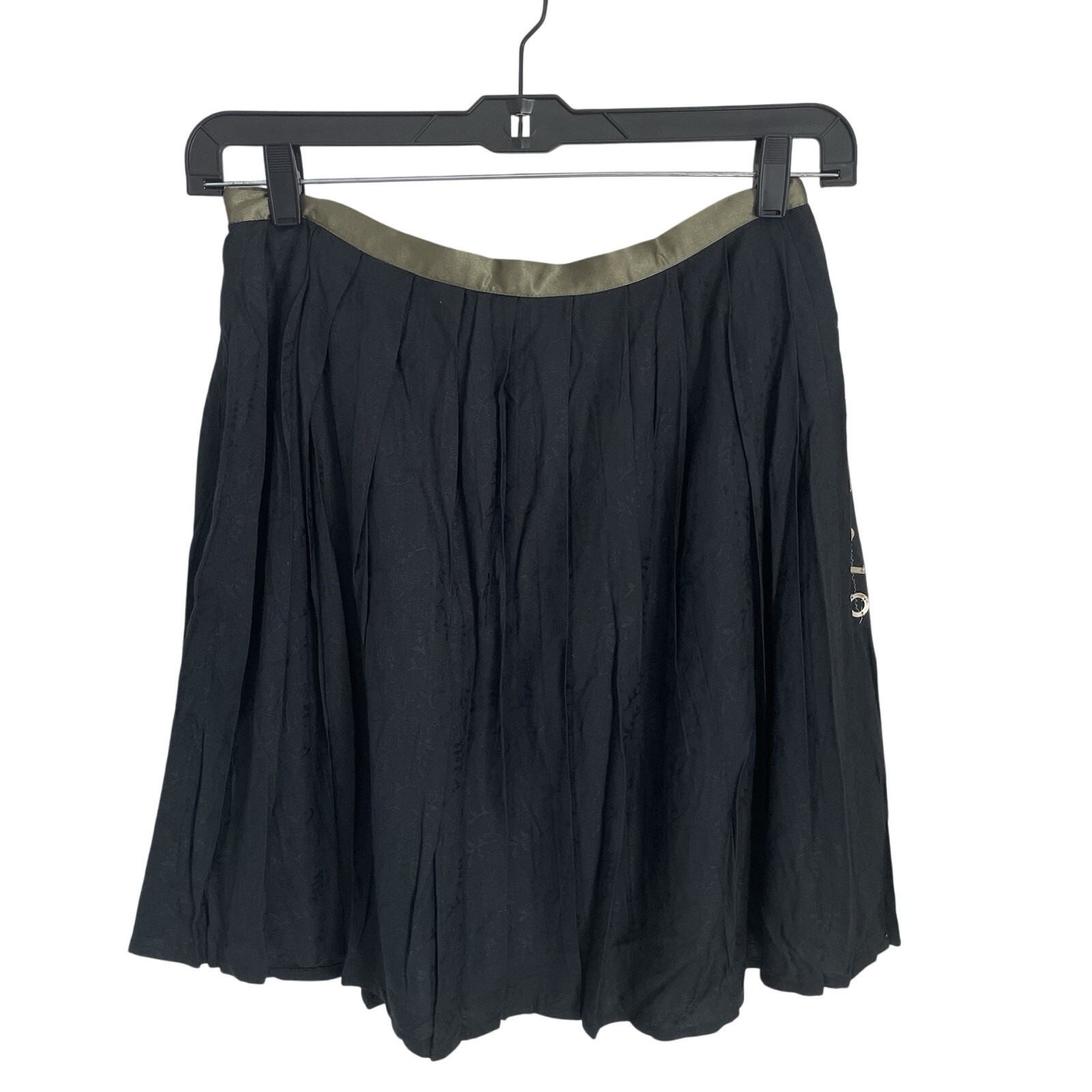 Vintage Y2k Black Pleated Skirt Metal Embellished Indie Boho Festival L — image 3 of 8